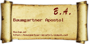Baumgartner Apostol névjegykártya